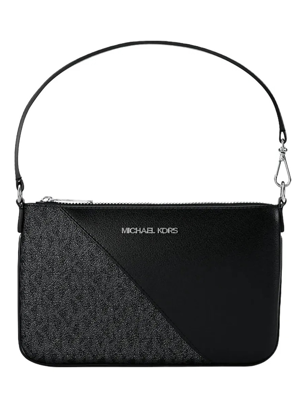 Michael Kors Black Signature Logo and Smooth Wristlet NEW